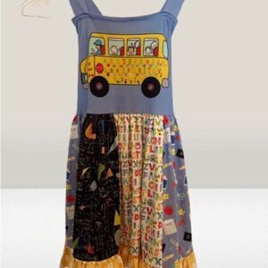 School Bus Sleeveless Sundress